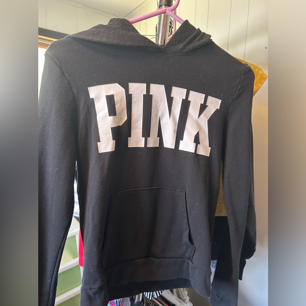 Pink brand black xs hoodie